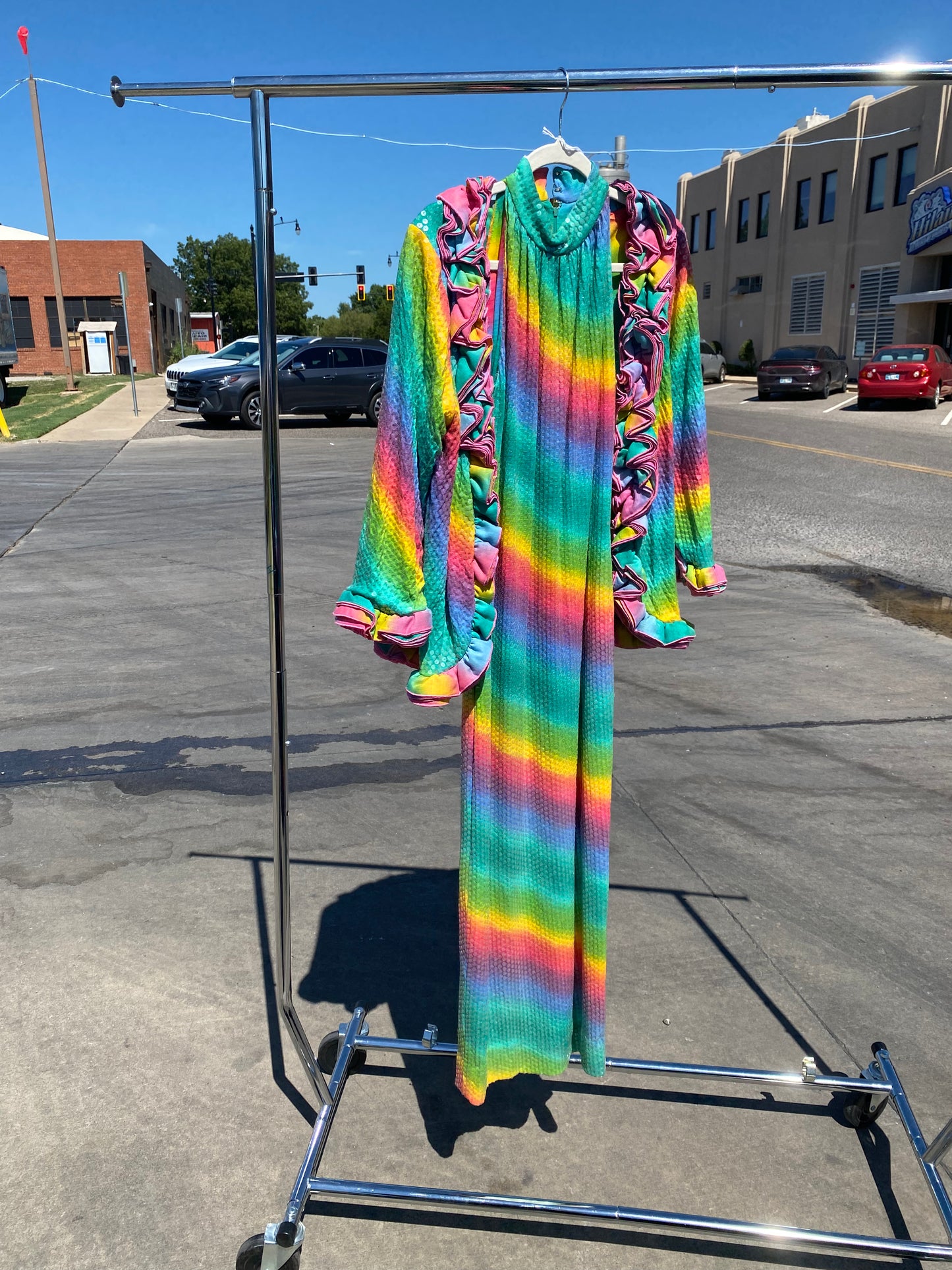 70s Rainbow Sequin Dress