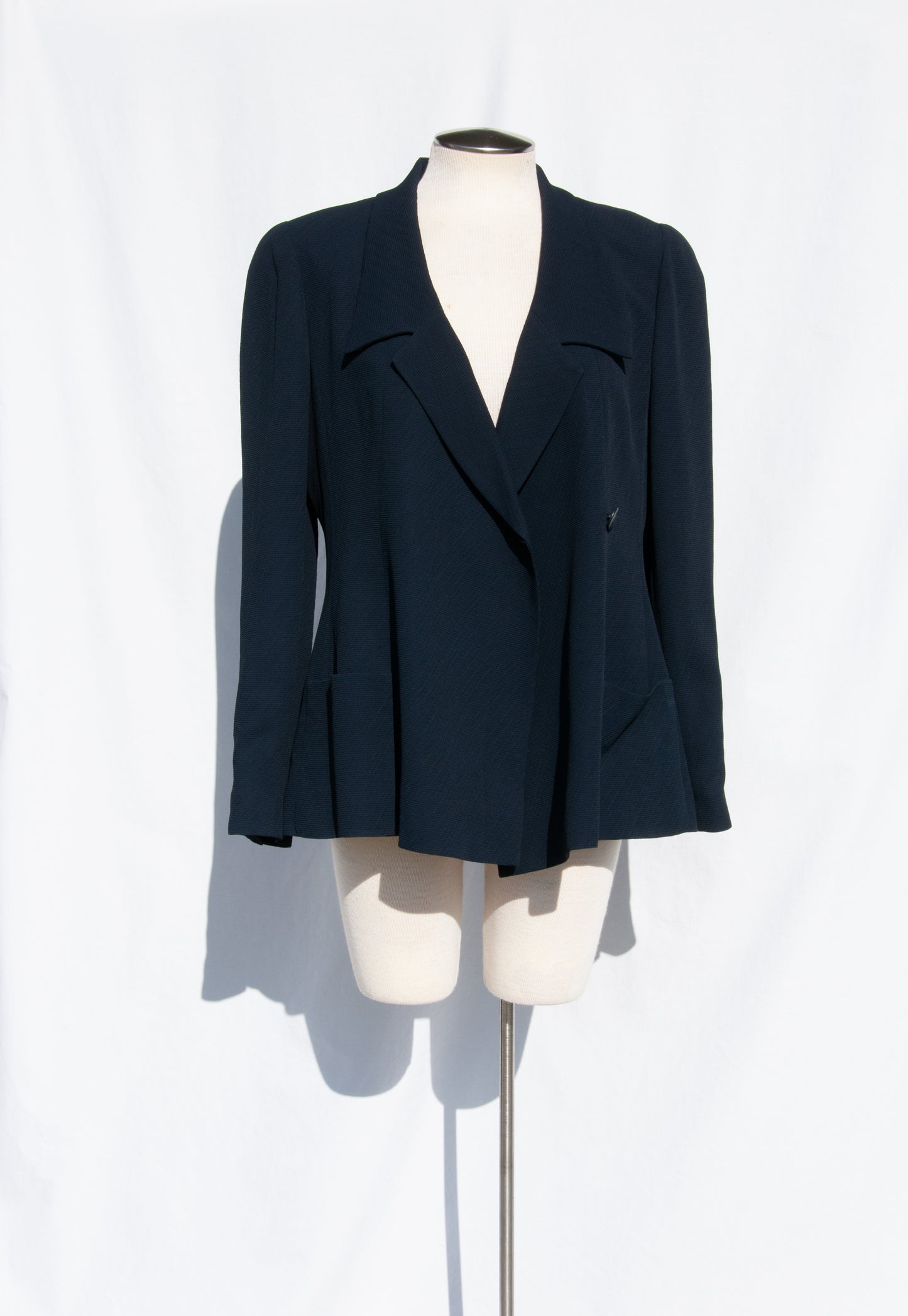 CHANEL VINTAGE 1990S LIGHTWEIGHT NAVY JACKET