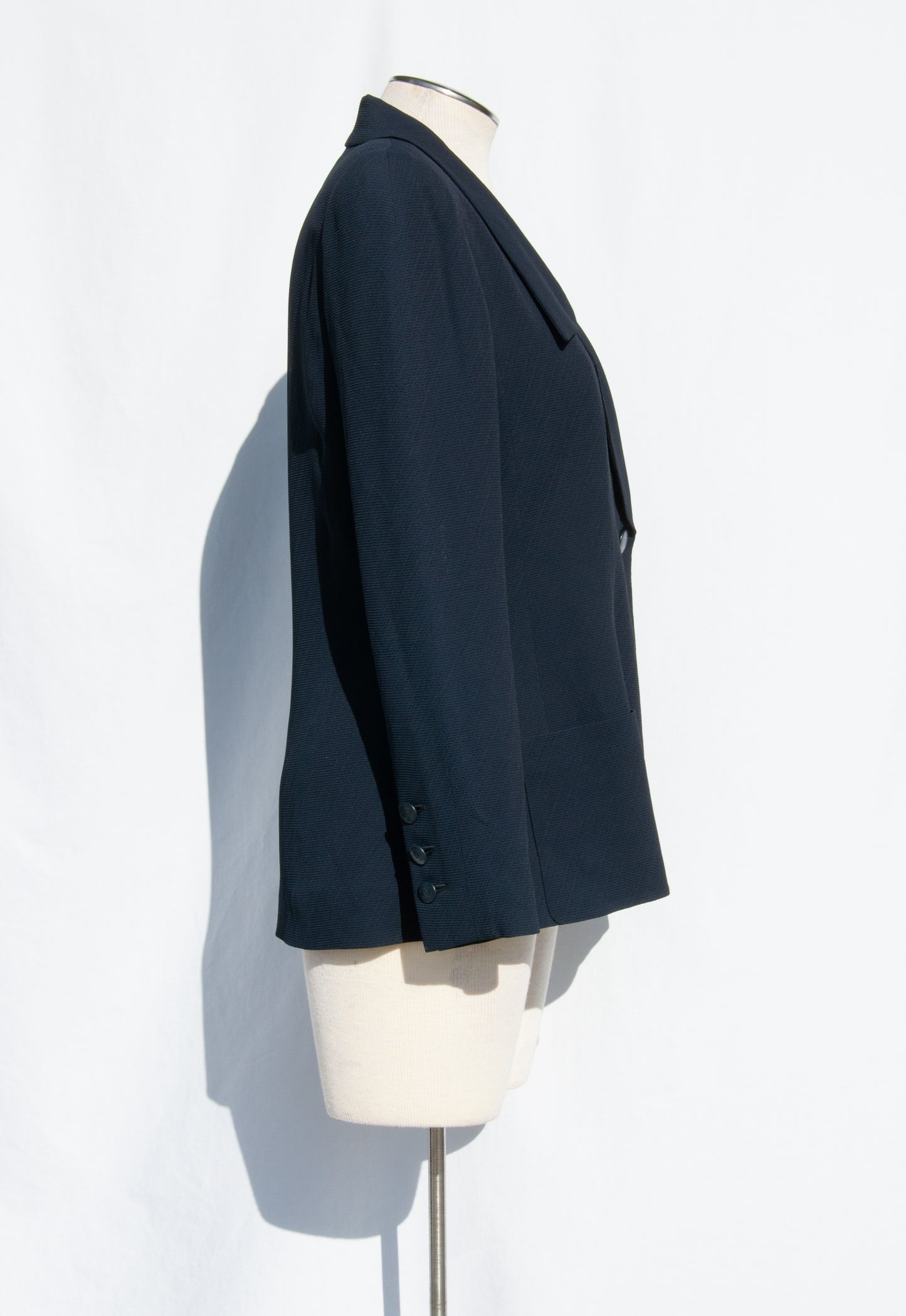 CHANEL VINTAGE 1990S LIGHTWEIGHT NAVY JACKET