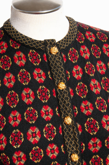 YVES SAINT LAURENT FW 91/92 PATTERNED KNIT VEST