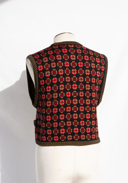 YVES SAINT LAURENT FW 91/92 PATTERNED KNIT VEST