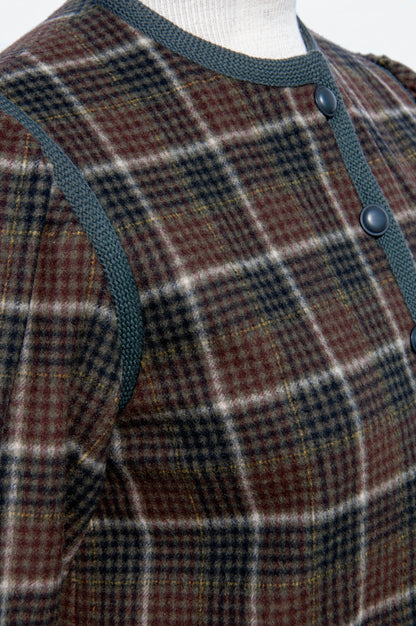 YVES SAINT LAURENT 1970S PLAID EARTHTONE JACKET