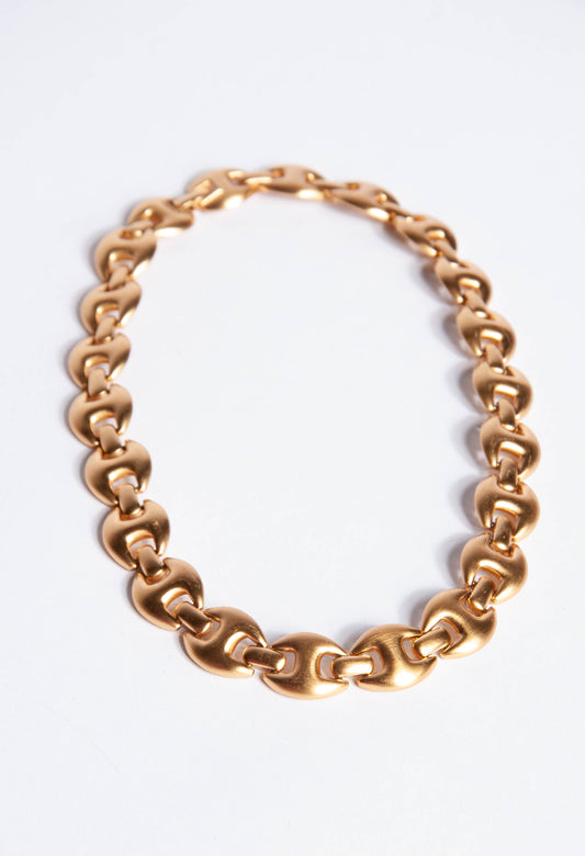 VINTAGE GOLD LINK COLLAR NECKLACE